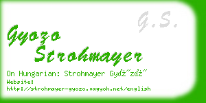 gyozo strohmayer business card